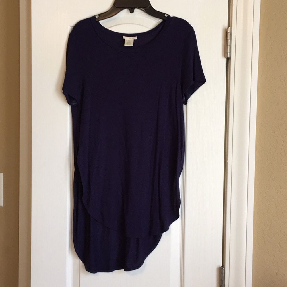 XS Navy blue slit sides tunic